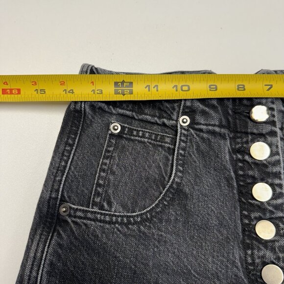 Rachel Comey Jeans Womens 00 27x25 Black Buckle Back Button Fly - Picture 7 of 12